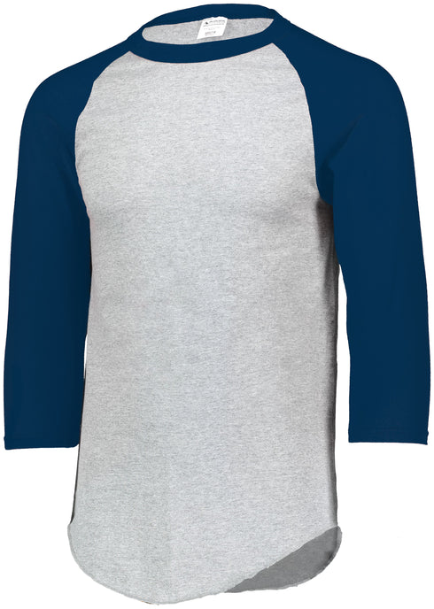 Augusta Sportswear Youth Baseball Jersey 2.0 (4421), Color 'Athletic Heather/Navy'